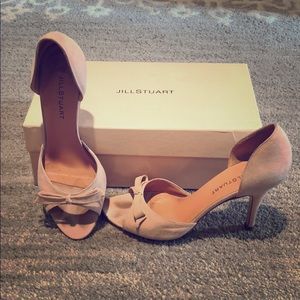 Jill Stuart pink suede pumps